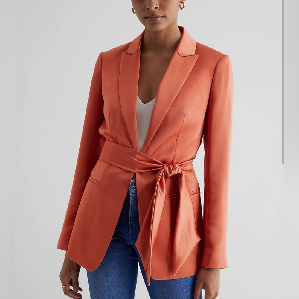 Express Bronze Satin blazer